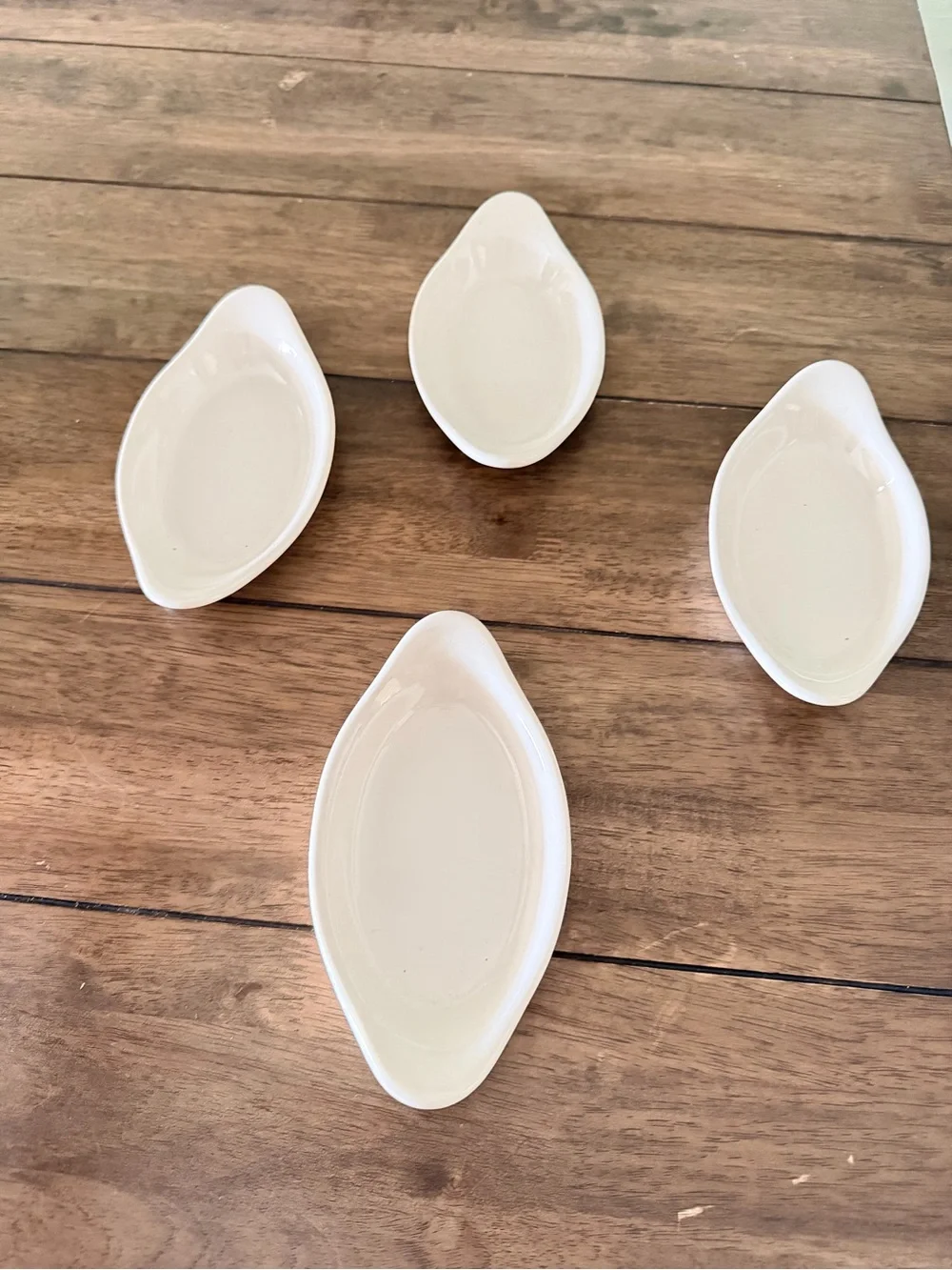 Set of 4 Vintage Hall China #520 White Oval Au Gratin Baking Dishes USA